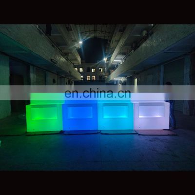 Plastic Durable Waterproof Movable Portable LED Light Bar Counter Modern Round Bar Counter Designs Corner Bar Counter