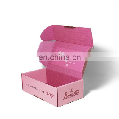 Customise Matte Black Gift Aircraft Corrugated Shipping Box Tuck Mailer Mail Clothing Box for Women