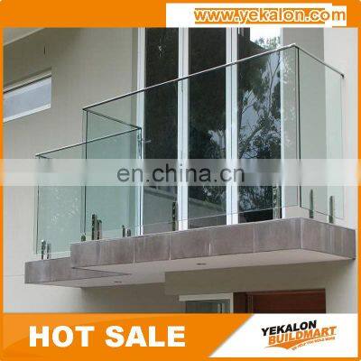 Hot Selling Good Quality Classic Design Semi Frameless Modern Durable Aluminium Glass Terrace Railing Designs photo-3