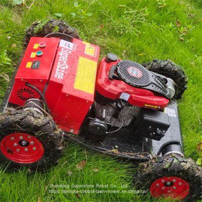 radio controlled slope mower, China robot lawn mower with remote control price, remote control track mower for sale