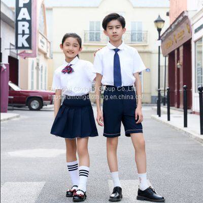 2023 New School Uniforms Children Summer Polo Shirt
