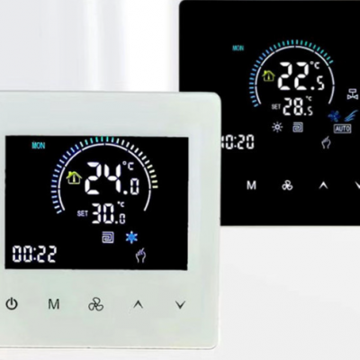 Graffiti WiFi Central Air Conditioning Temperature Controller Air Conditioning Underfloor Heating Dual Supply With Linked （Wechat:13510231336）