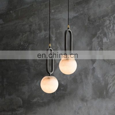 simple globe pendant hanging lamps led ceiling modern small alabaster chandelier