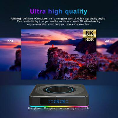 2024 Factory Price Ruogood S905X4 Quad Core 64bit 1000M RJ45 Dual-WiFi 2.4G/5G 2T2R, 8K Android Box 2GB/16GB For Smart Hotel photo-3