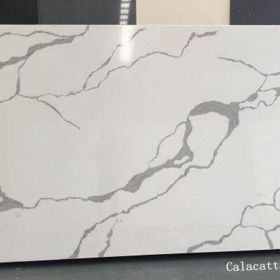 Artificial stone calacatta white quartz slabs supplier