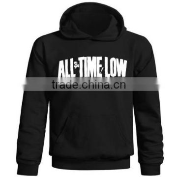 American style plain black mens custom hoodie blank pullover plain hoodie