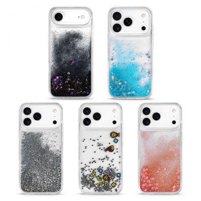 Luxury Bling Liquid Glitter Waterproof Shockproof Sand Custom Quicksand Phone Case for 16 17 Pro Max