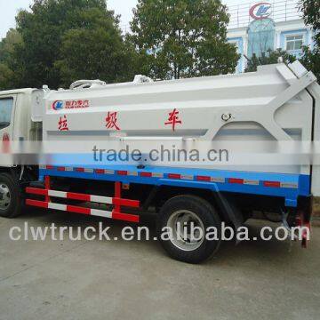 Dongfeng 4m3 side loader garbage truck, 4x2 compactor garbage truck