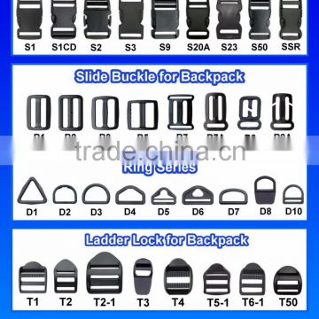 Plastic Parts for school bag parts fabric material