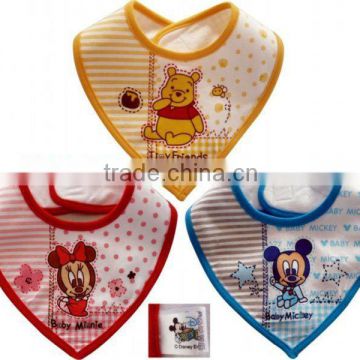 printed tied knitted terry baby bib