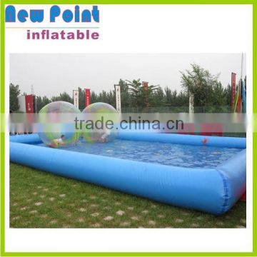 Bule China factory square large inflatable pool toys