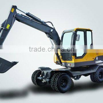 LG680 Excavator, Walking Wheel Excavator, 8T Wheel Excavator