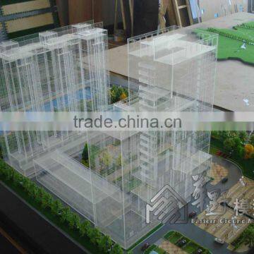 plastic miniture building model with wonderful landscape