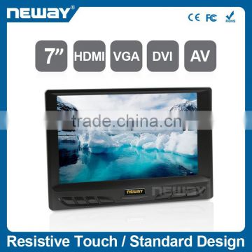 7" LCD Touch Screen Monitor with LED Backlight and High Resolution