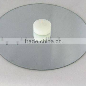 glass candle holder plates--big glass plate