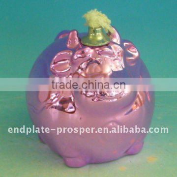 Plated hippo ceramic oil burner