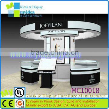 Wooden ISO9001 Certification perfume shop stall/retail stall counter/retail stall showcase for sale