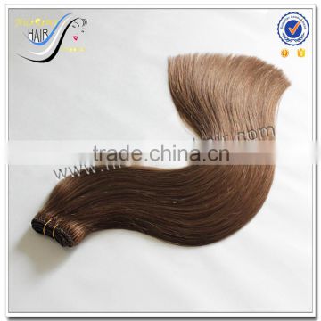 Top Quality Fast Delivery Wholesale Double Drawn Hair Machine Weft Silky Straight 100% Virgin Human Hair Weave