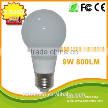 led bulb factory 230v E27 360 Degree High Lumens 2835 SMD 9 Watt Led Bulb with 3 Years Warranty                        
                                                Quality Choice