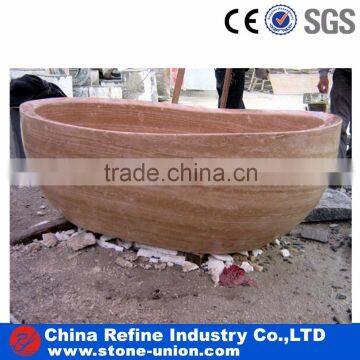 Red stone bathtub,freestanding hot tubs