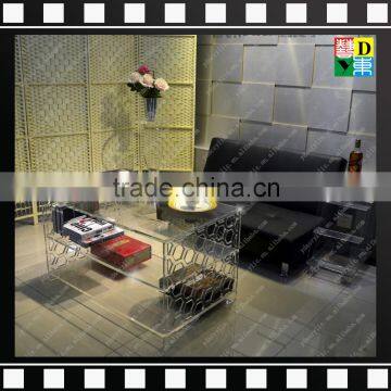 2016 New Design of Transparent/clear Furniture, Acrylic /plexiglass/ PMMA Coffee Table in Living Room