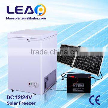 12/24V DC to AC/220V AC Solar Panel Charging Solar Freezer 108L for Home Use