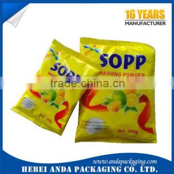 Plastic packaging washing powder bag design/ detergent powder plastic bags/ laundry detergent bag