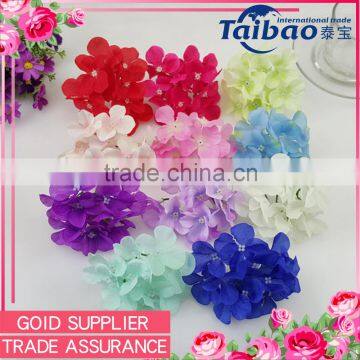 Artificial high simulation hydrangea flower head for Diy flower ball wedding bride bouquet