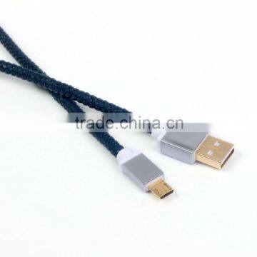 High quality new leather usb cable for smartphone