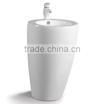 Luxury bathroom one piece free standing pedestal basin (BSJ-B001)