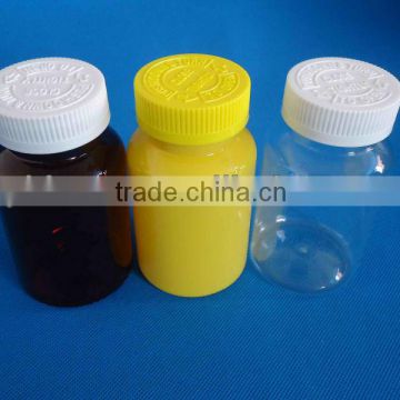 250cc Plastic PET Clear Vitamin Bottle with Children Resistant Cap( for pills, capsule, solid powder)