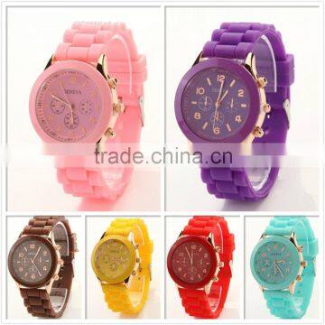 2015 Alibaba express high quality silicone jelly watch sports silicon watch with factory price