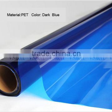 factory direct sale dark blue window film,pet home docorative glass film