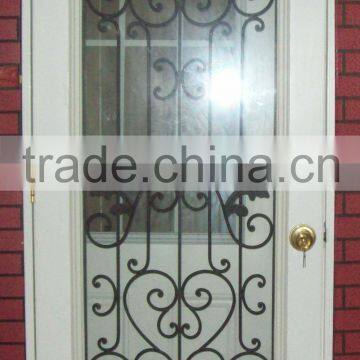 metal glass door with wooden edge ,full lite glass door