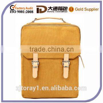 15inch Square Cotton Fabric Backpack for Laptop