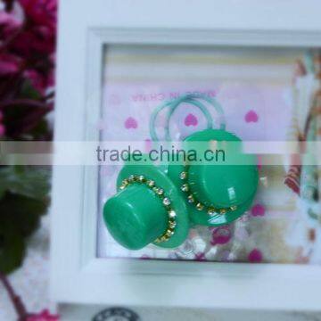 2014 new design fashionable green hat design bead for hair