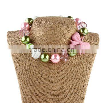 wholesale colorful beads nacklace, baby girls beads necklace,bead necklace for little girl