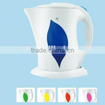 electric plastic water pot, water kettle with colorful LED light