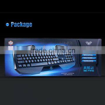 2015 New LED Illuminated Ergonomic Gaming Keyboard USB Multimedia Backlight Backlit Ultra-thin Keyboard photo-6