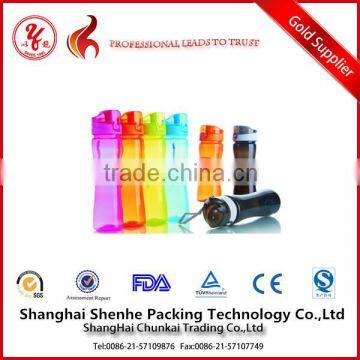 transparent plastic bottle with lid