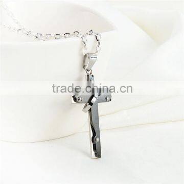 DAIHE Stainless Steel Christian Cross Simple Gold Pendant Design photo-2