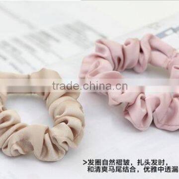 fancy elegant of white satin scrunchies hair accessories for ladies