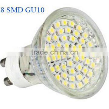 epistar chip 3528 smd led lumen gu10 with glass body