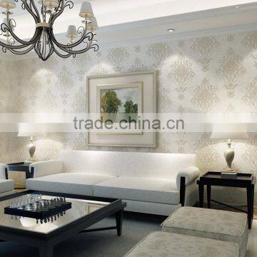 European Home Decorative Non Woven Damask Wallpaper photo-3