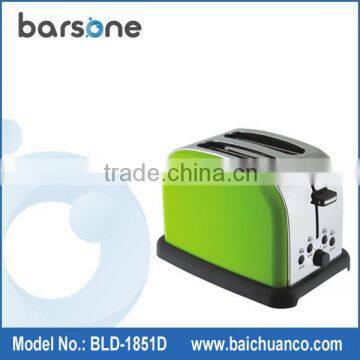 2 Slice Stainless Steel Wide Slot Toaster With Painted Color