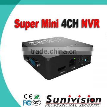 Spuer Mini 4CH NVR, recording solution 4X1080P, support p2p, VGA and HDMI output