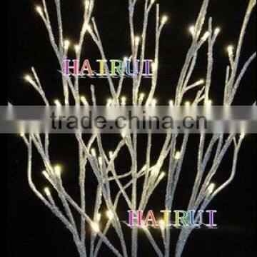 silver glitter branch christmas led lights