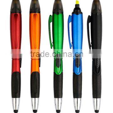 3 in 1 Plastic Stylus Pen With Highlighter photo-5