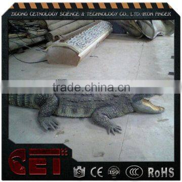 animated crocodile statue fiberglass animal figurines high simulated animal sculpture for Zoo