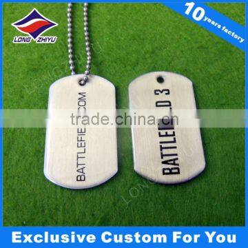 Promotion epoxy simple dogtag with letter